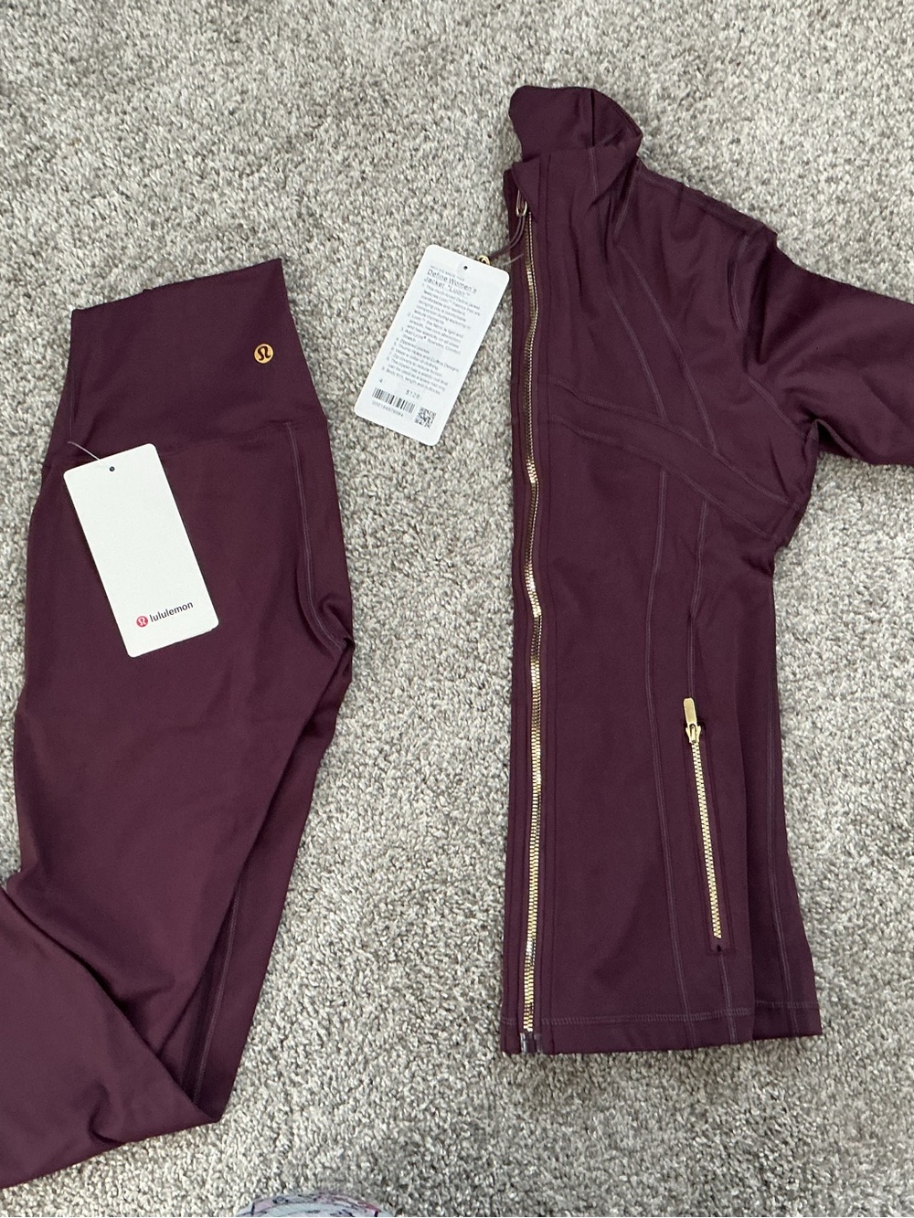 lululemon athletica Plum Zip Jacket and Matching Leggings - Picture 5 of 8